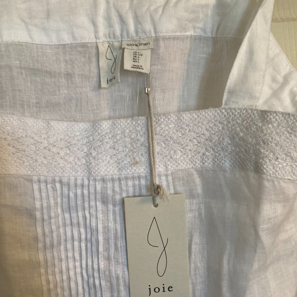 Joie White Linen Top - NWT - Picture 11 of 13